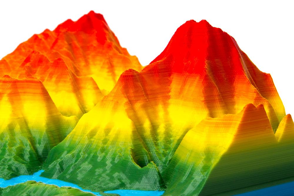 4-color mountain