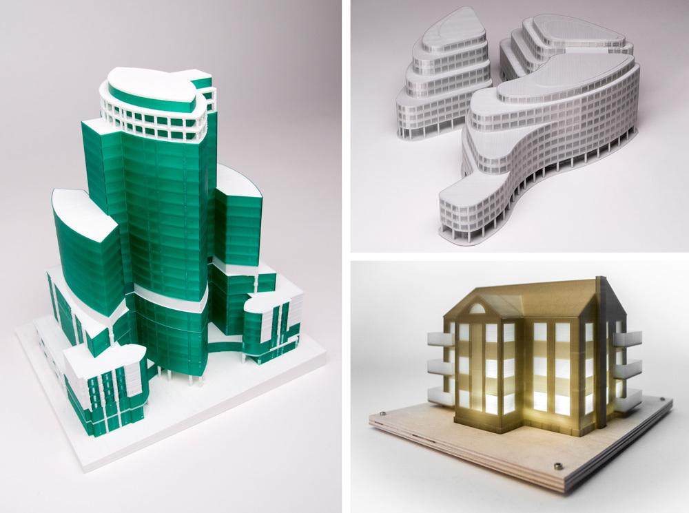 multi-material architectural model