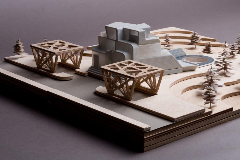 multi-material architectural model