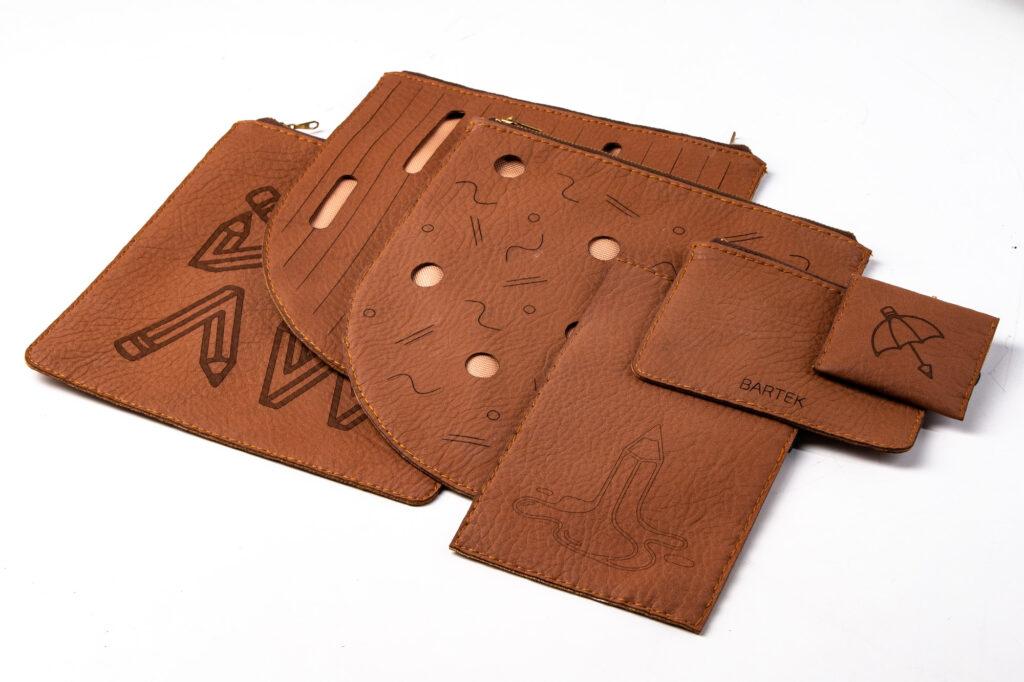 Leather goods laser cut and engraved with ZMorph VX Multitool 3D Printer