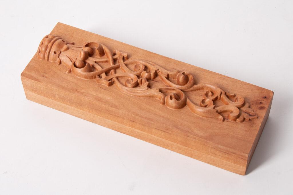 Wooden cnc milled relief
